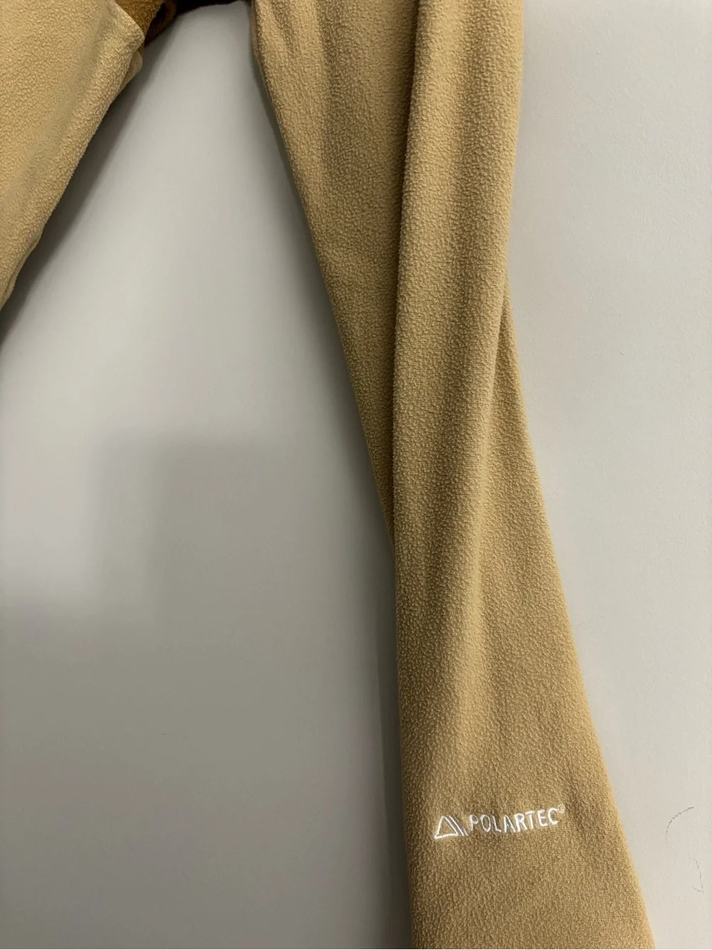 The North Face Men's Two-Tone Tan and Brown Half-Zip Fleece Pullover